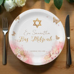 Bat Mitzvah Papier Borden | Roze blozende vlinders Papieren Bordje<br><div class="desc">De "Bat Mitswa Paper Borden | Pink Blush Butterflies zijn prachtig ontworpen papieren borden die ideaal zijn voor een Bat Mitswa-feest. Deze borden zijn voorzien van delicate vlinder design in een zacht roze blush toon, het toevoegen van een vleugje sophisticatie en plezier aan het evenement. Ze zijn ontworpen door CaMiDesigns....</div>