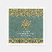 Bat Mitzvah Party Decor Art Deco Gold Elegant Servetten (Voorkant)