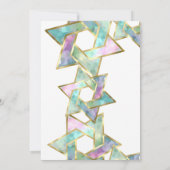 Bat Mitzvah Pastel Star van David Kaart (Achterkant)