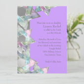 Bat Mitzvah Pastel Star van David op elke kleur Kaart (Staand voorkant)