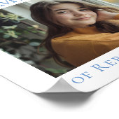 Bat Mitzvah Photo Blue Star of David Party Poster (Hoek)