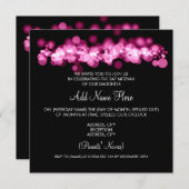 Bat Mitzvah Pink Bokeh Lights Kaart (Voorkant / Achterkant)