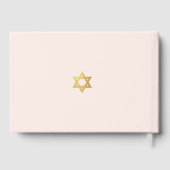 Bat Mitzvah Pink & Faux Gold Star of David Jewish  Gastenboek (Achterkant)