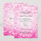 Bat Mitzvah Pink Glitter Lights Kaart (Voorkant / Achterkant)