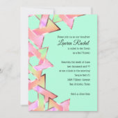 Bat Mitzvah Pink Green Peach Star van David Kaart (Voorkant)