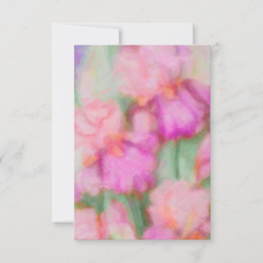 Bat Mitzvah Pink Irises RSVP (Voorkant)