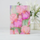 Bat Mitzvah Pink Irises RSVP (Staand voorkant)