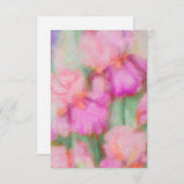 Bat Mitzvah Pink Irises RSVP (Voorkant / Achterkant)
