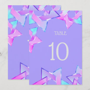 Bat Mitzvah Pink Paars Blue Star van David Kaart