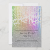 Bat Mitzvah Rainbow Extra Sparkly Kaart (Voorkant)
