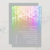 Bat Mitzvah Rainbow Sparkly Lights Kaart (Voorkant / Achterkant)