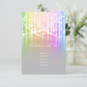 Bat Mitzvah Rainbow Sparkly Lights na Party Kaart (Staand voorkant)