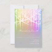 Bat Mitzvah Rainbow Sparkly Lights RSVP Kaartje (Voorkant)