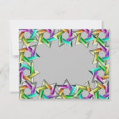 Bat Mitzvah Rainbow Star Elke kleur RSVP (Voorkant)