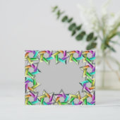 Bat Mitzvah Rainbow Star Elke kleur RSVP (Staand voorkant)