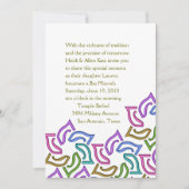 Bat Mitzvah Rainbow Star van David Invitation Kaart (Voorkant)