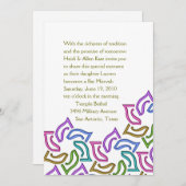 Bat Mitzvah Rainbow Star van David Invitation Kaart (Voorkant / Achterkant)
