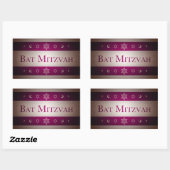 Bat Mitzvah Rechthoekige Sticker (Vel)