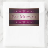 Bat Mitzvah Rechthoekige Sticker (Tas)