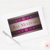 Bat Mitzvah Rechthoekige Sticker (Envelop)