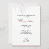 Bat Mitzvah Red Satin Princess Crown Diamonds Invi Kaart (Achterkant)