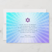 Bat Mitzvah Retro Blauw Paarse Ombre Gradient Boho Save The Date (Achterkant)