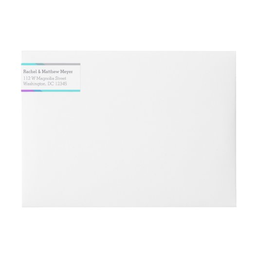 Bat Mitzvah Return Address Labels | PAARS + BLAUWG (Voorkant)