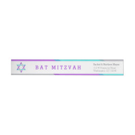 Bat Mitzvah Return Address Labels | PAARS + BLAUWG