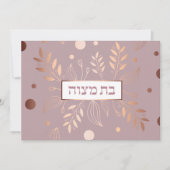 Bat Mitzvah Roos Gold Floral Kaart (Voorkant)