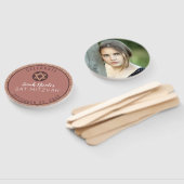 Bat Mitzvah Roos Gouden Glitter Bling Foto Handwaaier (Niet-gemonteerd)