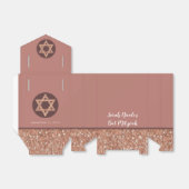 Bat Mitzvah Roos Gouden Glitter Chique Glam Party Bedankdoosjes (Uitgevouwen)