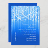 Bat Mitzvah Royal Blue Sparkly Lights Kaart (Voorkant / Achterkant)