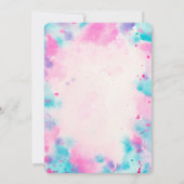 BAT MITZVAH roze paarse waterverf gouden script Kaart (Achterkant)