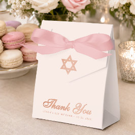 Bat Mitzvah Roze Roze Goud Ster van David Dank Je Bedankdoosjes
