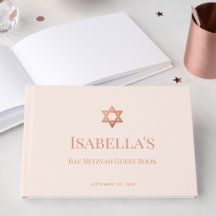 Bat Mitzvah Roze Roze Goud Ster van David Joods 