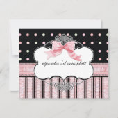 Bat Mitzvah RSVP-respons - Franse moedervlek RSVP Kaartje (Voorkant)