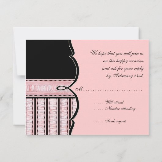 Bat Mitzvah RSVP-respons - Franse moedervlek RSVP Kaartje (Achterkant)