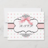 Bat Mitzvah RSVP-respons - Franse moedervlek RSVP Kaartje (Voorkant)