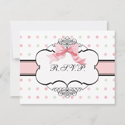 Bat Mitzvah RSVP-respons - Franse moedervlek RSVP Kaartje (Voorkant)