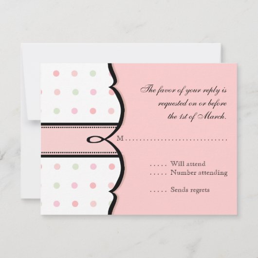 Bat Mitzvah RSVP-respons - Franse moedervlek RSVP Kaartje (Achterkant)