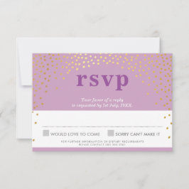 BAT MITZVAH RSVP rustieke schattige gouden confett