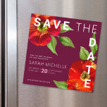 Bat Mitzvah Save Date Burgundy Floral Waterverf Magnetische Uitnodiging<br><div class="desc">Zorg ervoor dat al je vrienden en familieleden de mijlpaal van je dochter Bat Mitzvah kunnen vieren! Verstuur deze griezelige, verbluffende waterverf met een modern san serif type tegen een beweerdenteachtergrond, gepersonaliseerd "Save the Date" (Opslaan van de datum) magneetaankondiging. Pas de douanetekst met de naam en de datum van uw...</div>