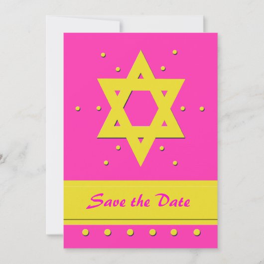 Bat Mitzvah Save the Date Invitation Kaart (Voorkant)
