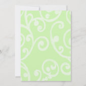 Bat Mitzvah Scroll Patroon Groene uitnodiging (Achterkant)