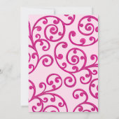 Bat Mitzvah Scroll Patroon Roze uitnodiging (Achterkant)