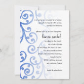 Bat Mitzvah Scroll Pattern Blue Kaart (Voorkant)