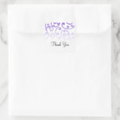 Bat Mitzvah Scroll Pattern Paars Vierkante Sticker (Tas)