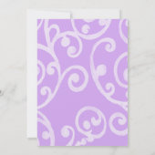 Bat Mitzvah Scroll Pattern Paarse uitnodiging (Achterkant)