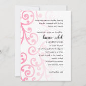 Bat Mitzvah Scroll Pattern Roze Kaart (Voorkant)