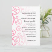 Bat Mitzvah Scroll Pattern Roze Kaart (Staand voorkant)